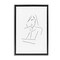 Stupell Industries Sad Female Line Drawing Floating Frame, design by Martina Pavlova